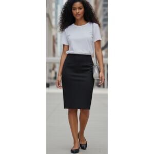 Nora Gardner Navy Straight Chelsea Pencil Skirt size 6 NEW
